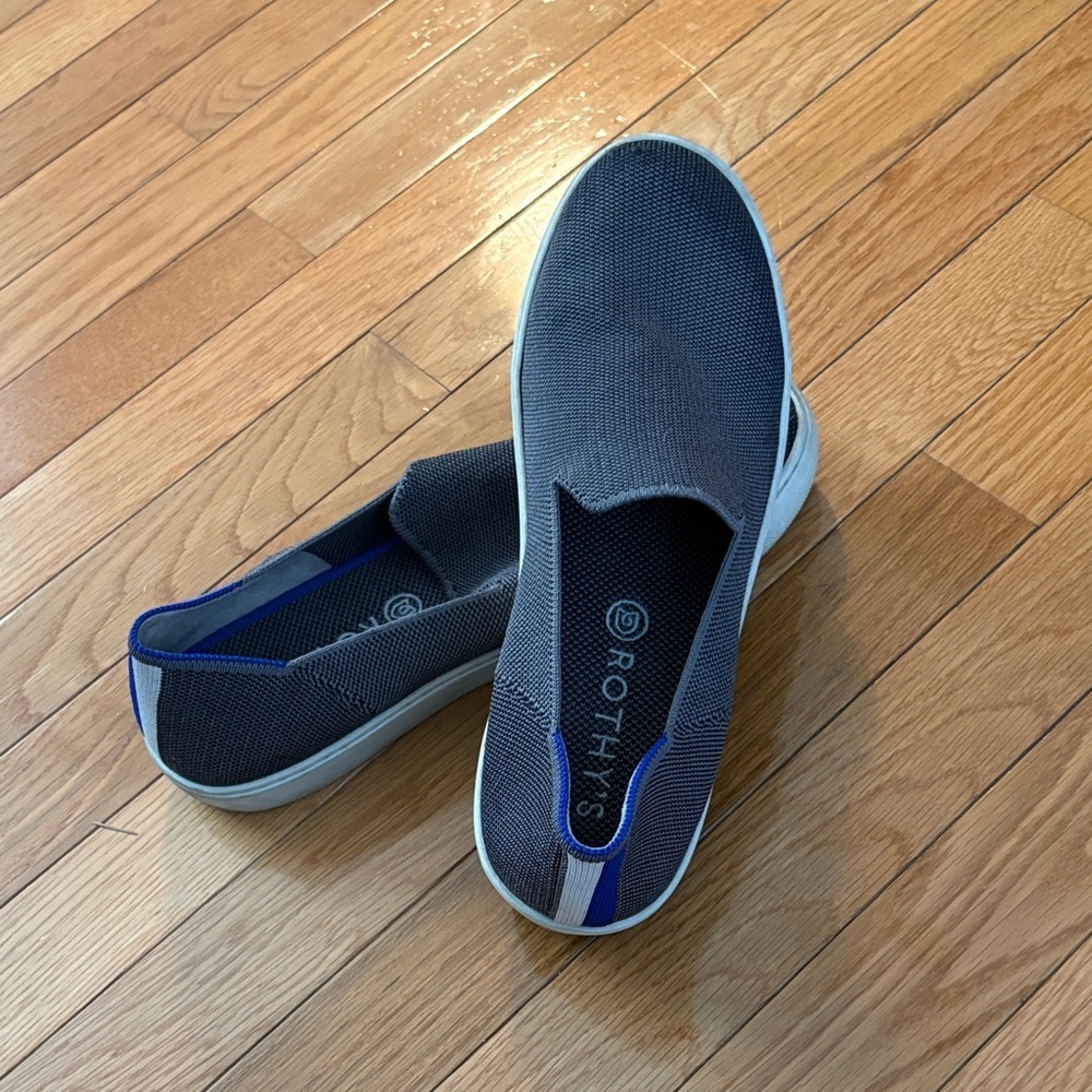 Rothy's Gray and Blue Women's Loafers